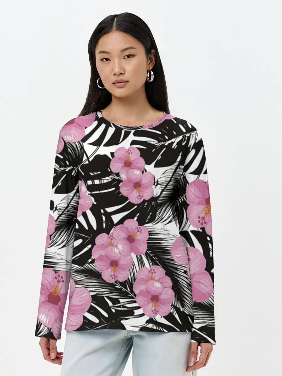 Camisa de manga larga para mujer. Algodón.