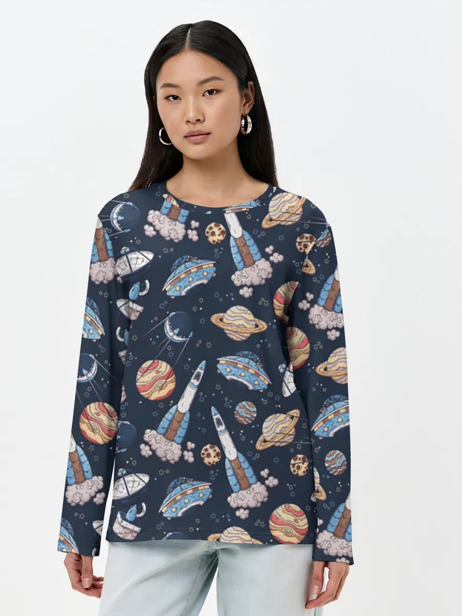Women's long sleeve shirt. Cotton