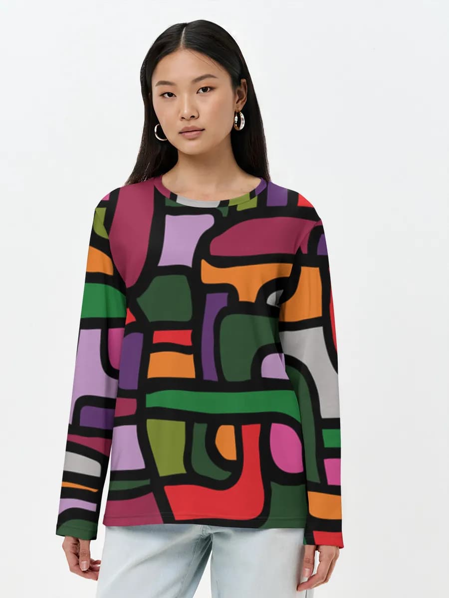 Women's long sleeve shirt. Cotton