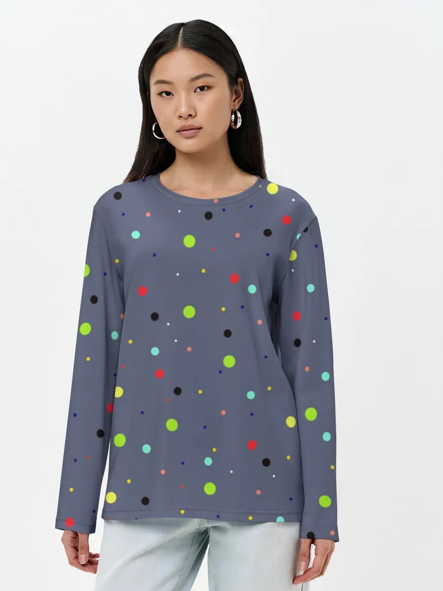 T-shirt Coton Manches Longues Femme