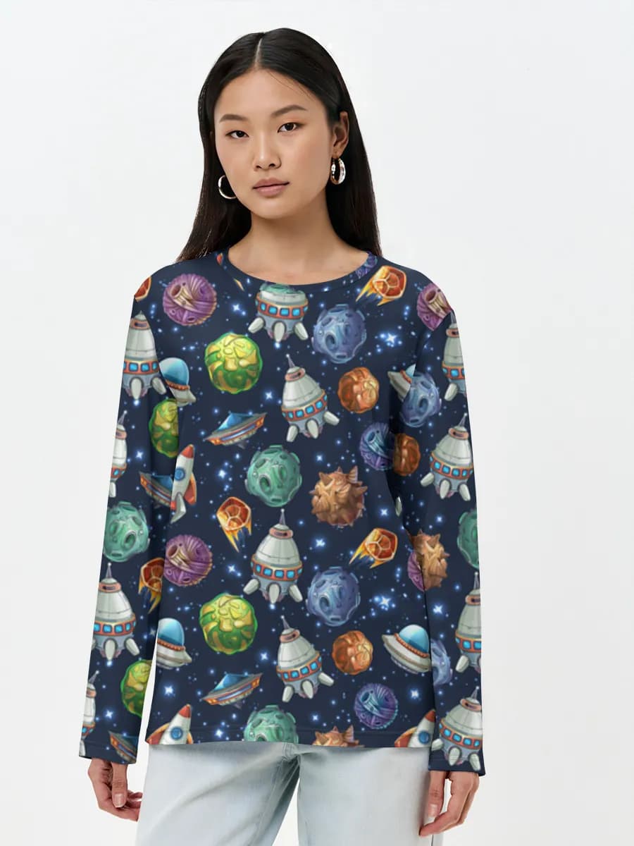 T-shirt Coton Manches Longues Femme