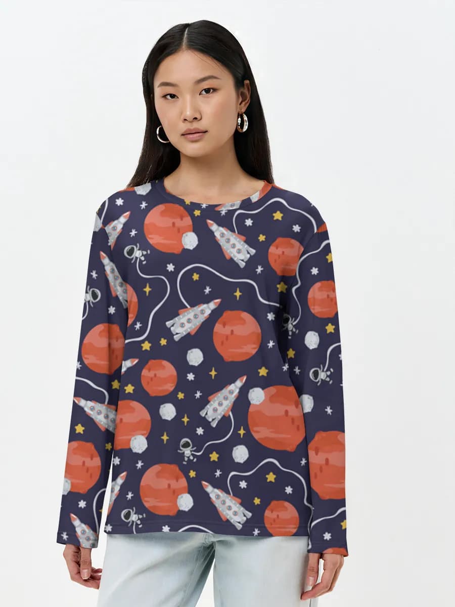 Women's long sleeve shirt. Cotton