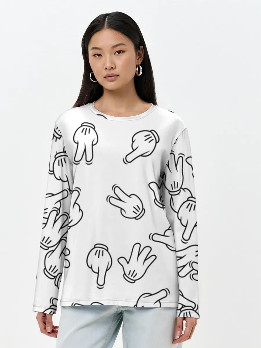 Women's long sleeve shirt. Cotton