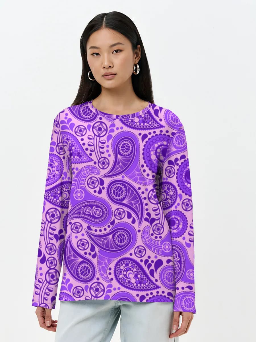Camisa de manga larga para mujer. Algodón.