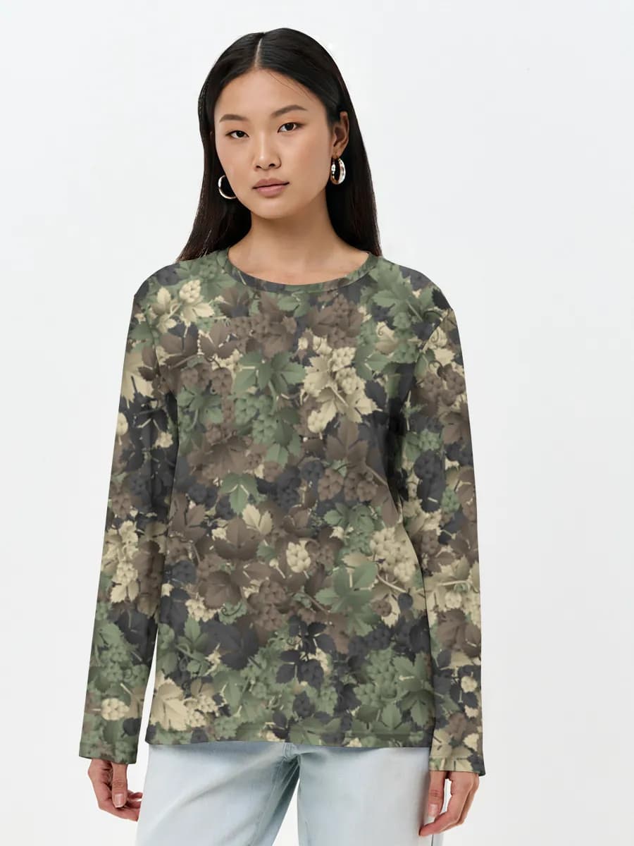 Camisa de manga larga para mujer. Algodón.