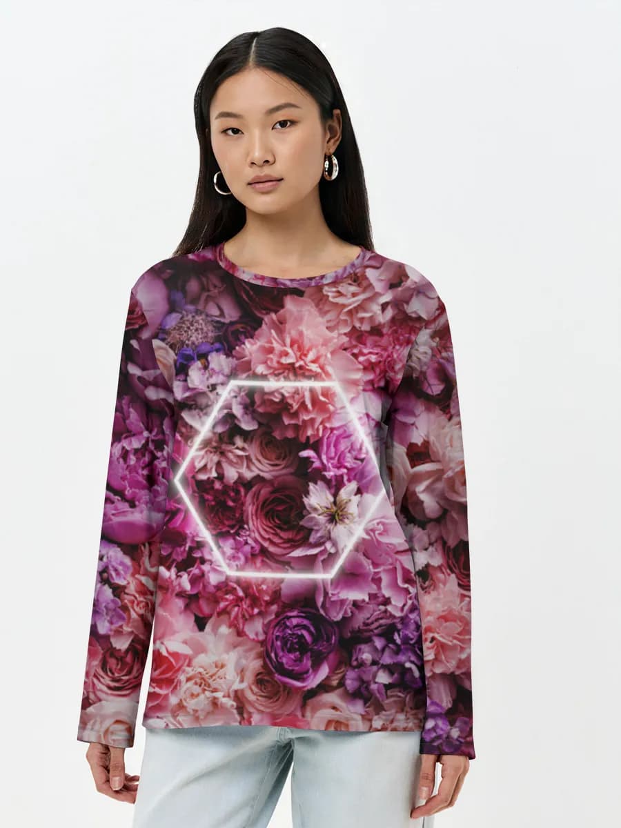 Women's long sleeve shirt. Cotton