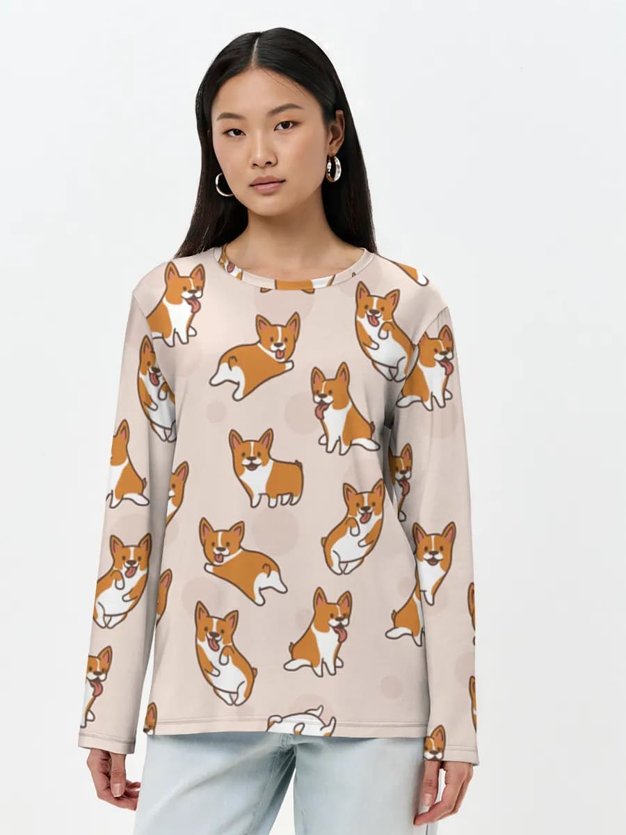 T-shirt Coton Manches Longues Femme