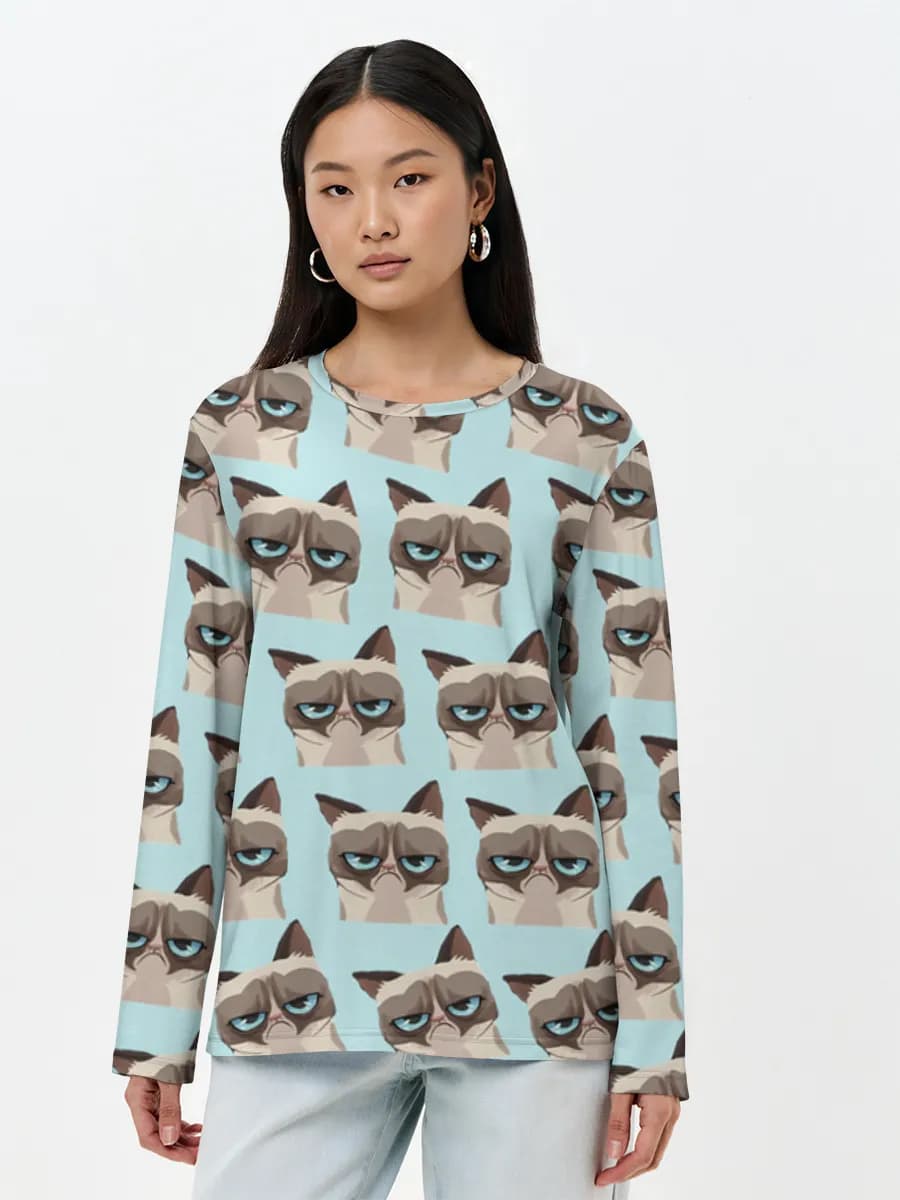 Women's long sleeve shirt. Cotton