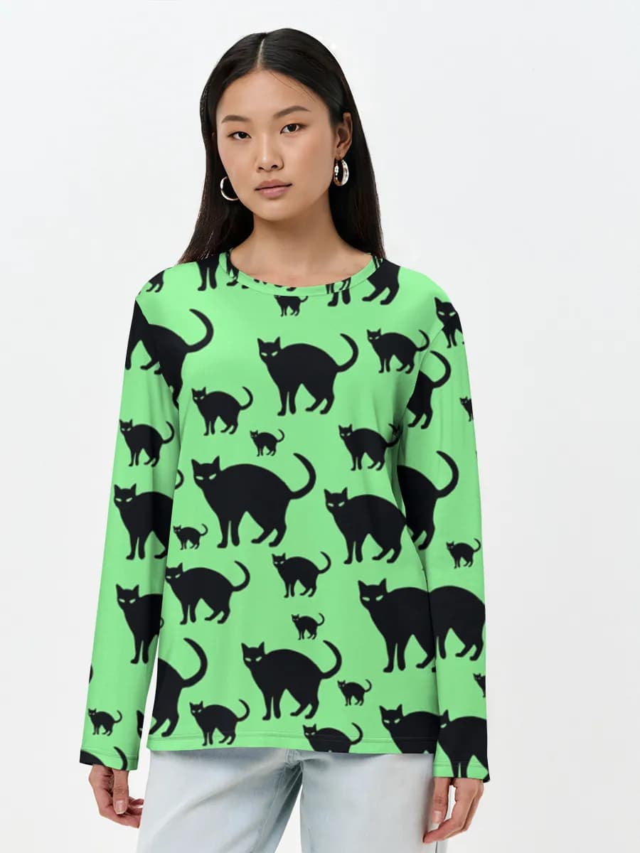 T-shirt Coton Manches Longues Femme