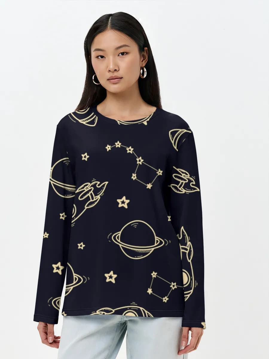 Women's long sleeve shirt. Cotton