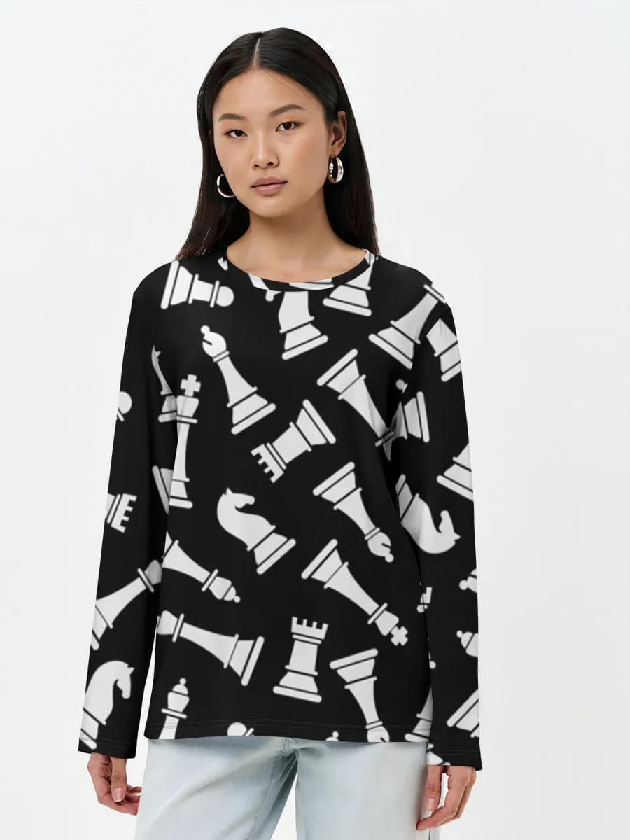 Camisa de manga larga para mujer. Algodón.