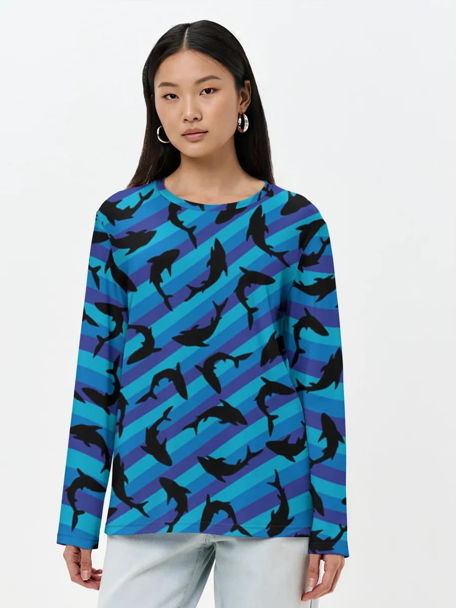 T-shirt Coton Manches Longues Femme