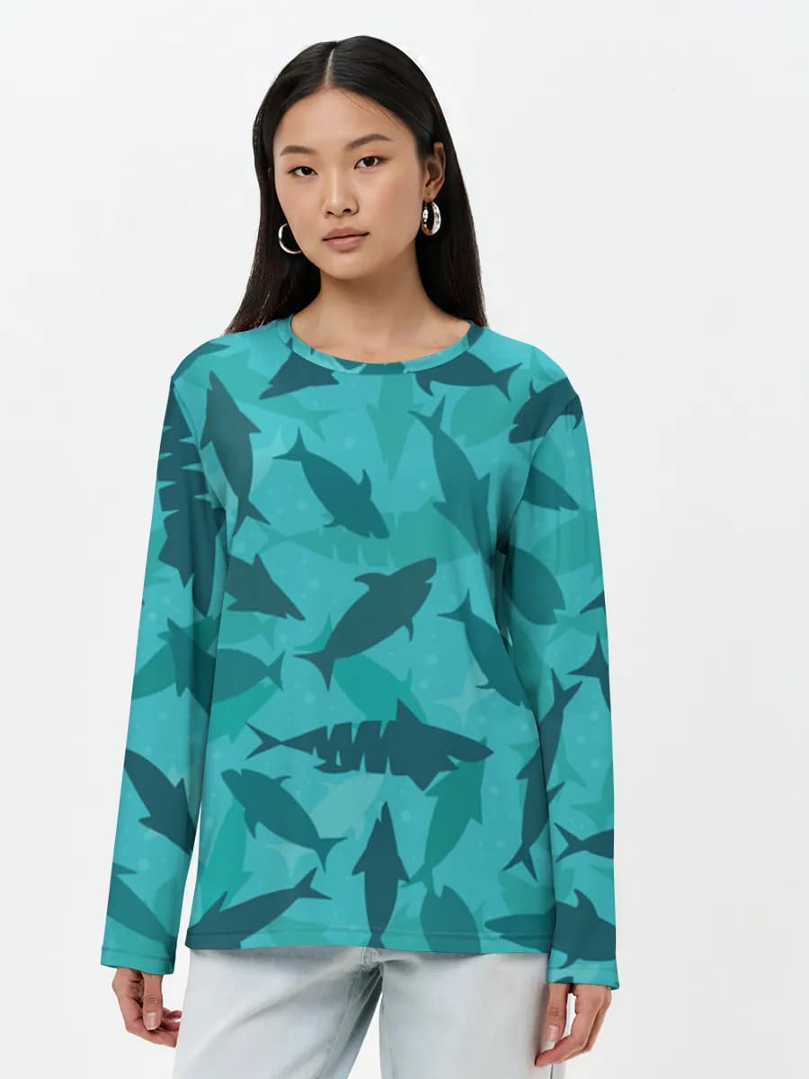 T-shirt Coton Manches Longues Femme