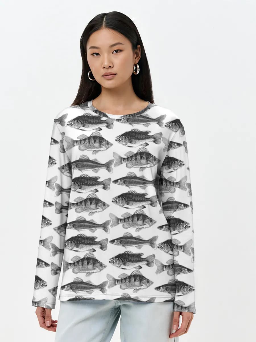 T-shirt Coton Manches Longues Femme