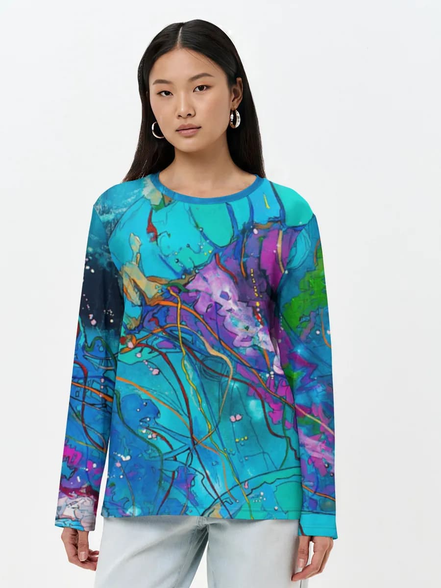 Women's long sleeve shirt. Cotton