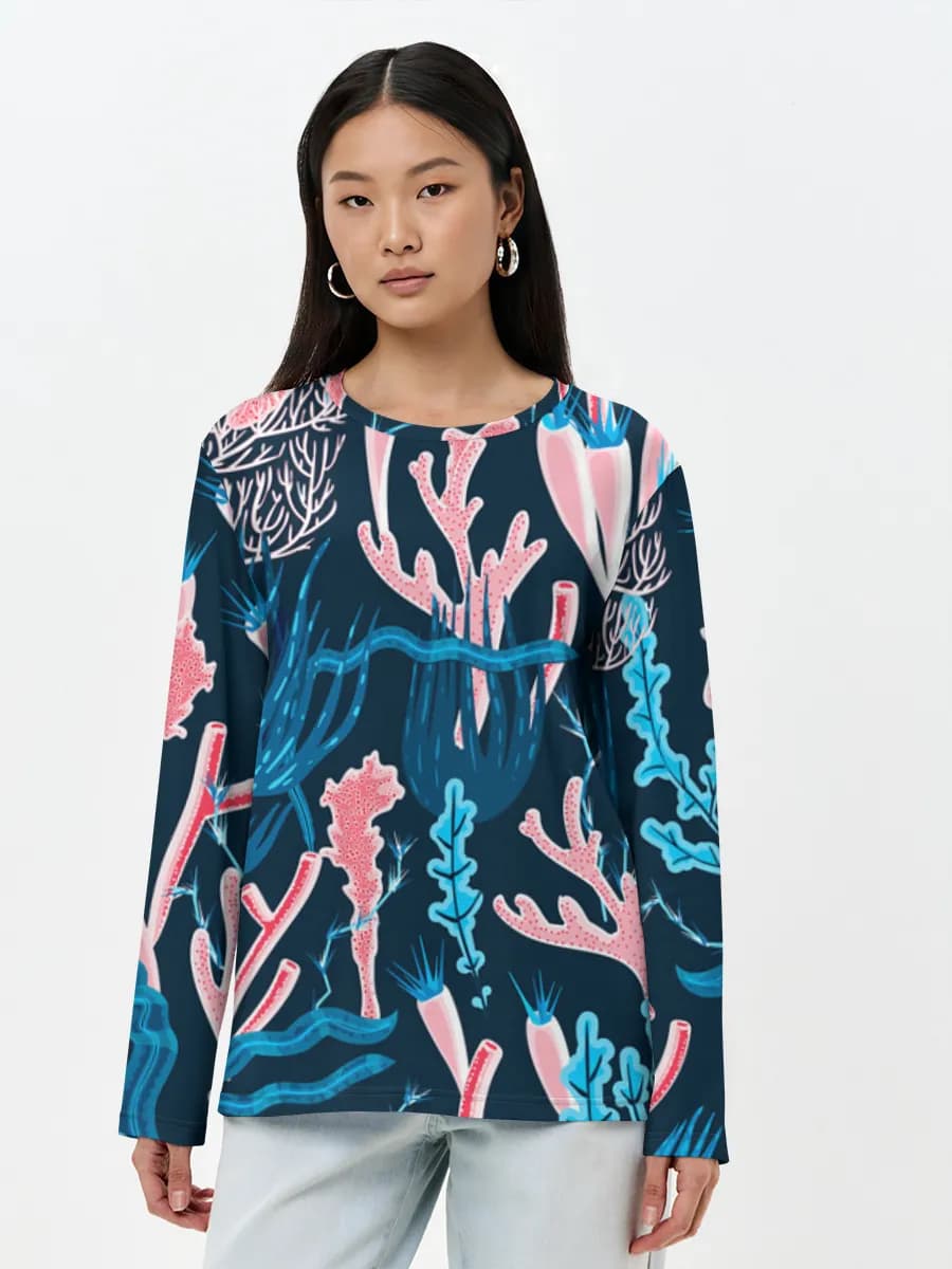 Women's long sleeve shirt. Cotton