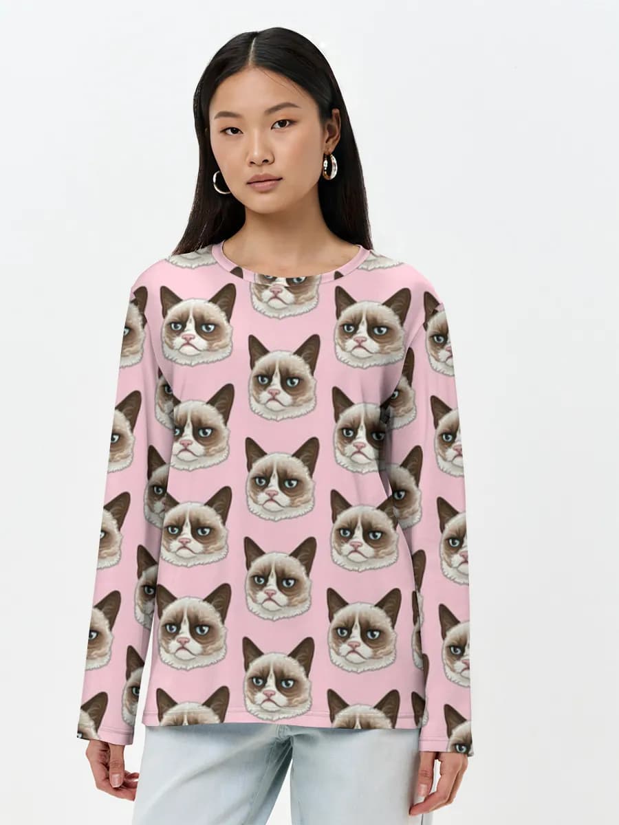 Women's long sleeve shirt. Cotton