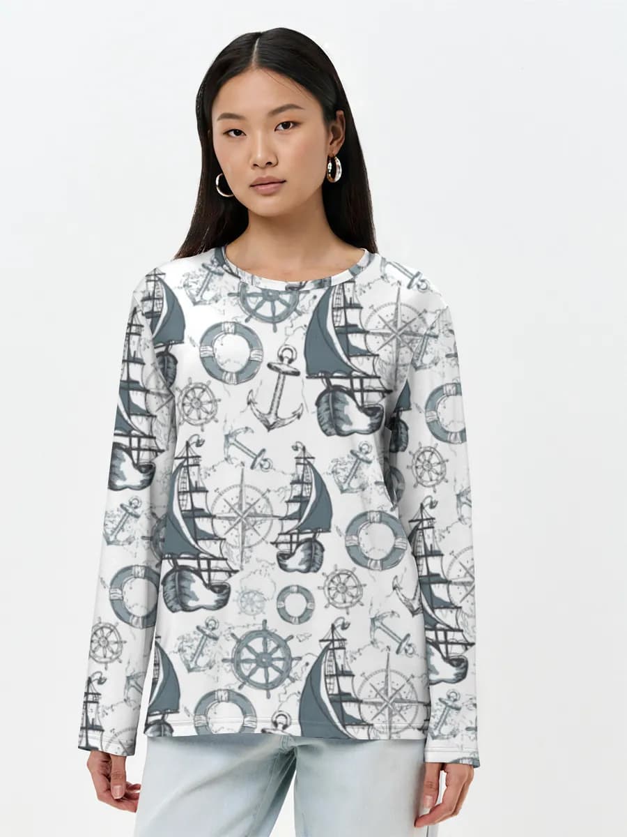 Women's long sleeve shirt. Cotton