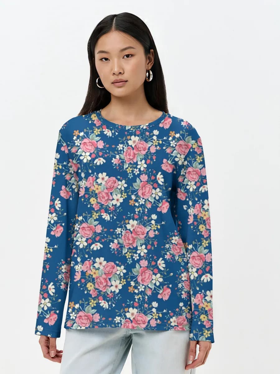 Camisa de manga larga para mujer. Algodón.