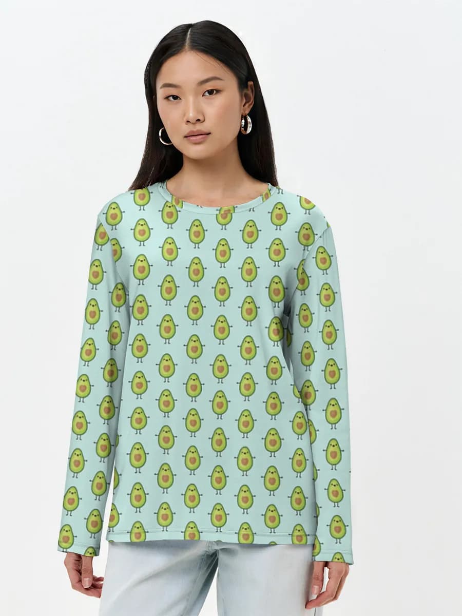 Camisa de manga larga para mujer. Algodón.