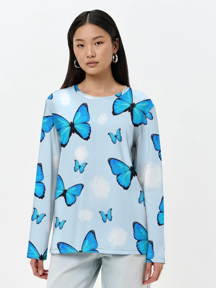 Women's long sleeve shirt. Cotton