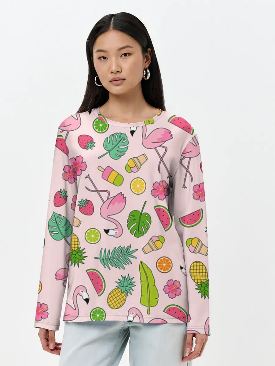 Women's long sleeve shirt. Cotton