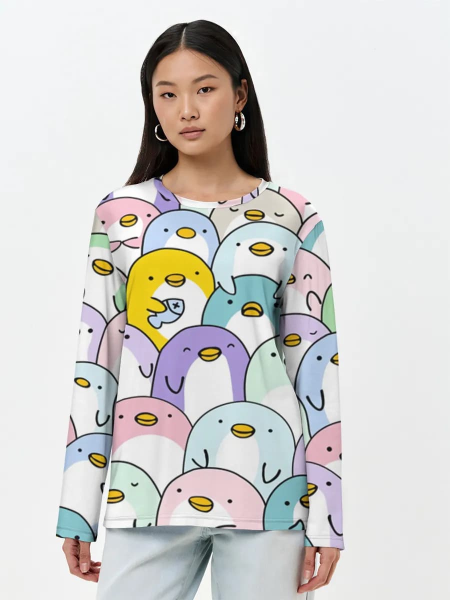 Camisa de manga larga para mujer. Algodón.