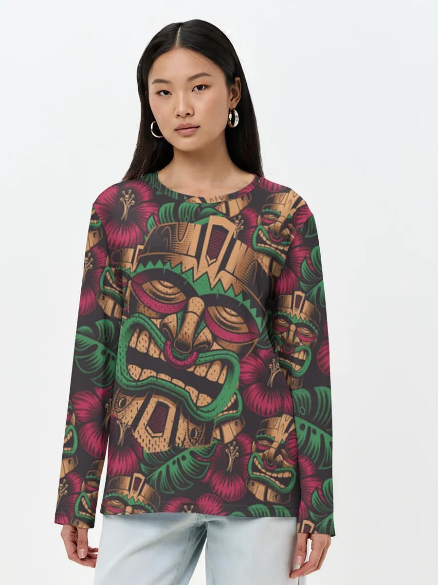 Women's long sleeve shirt. Cotton