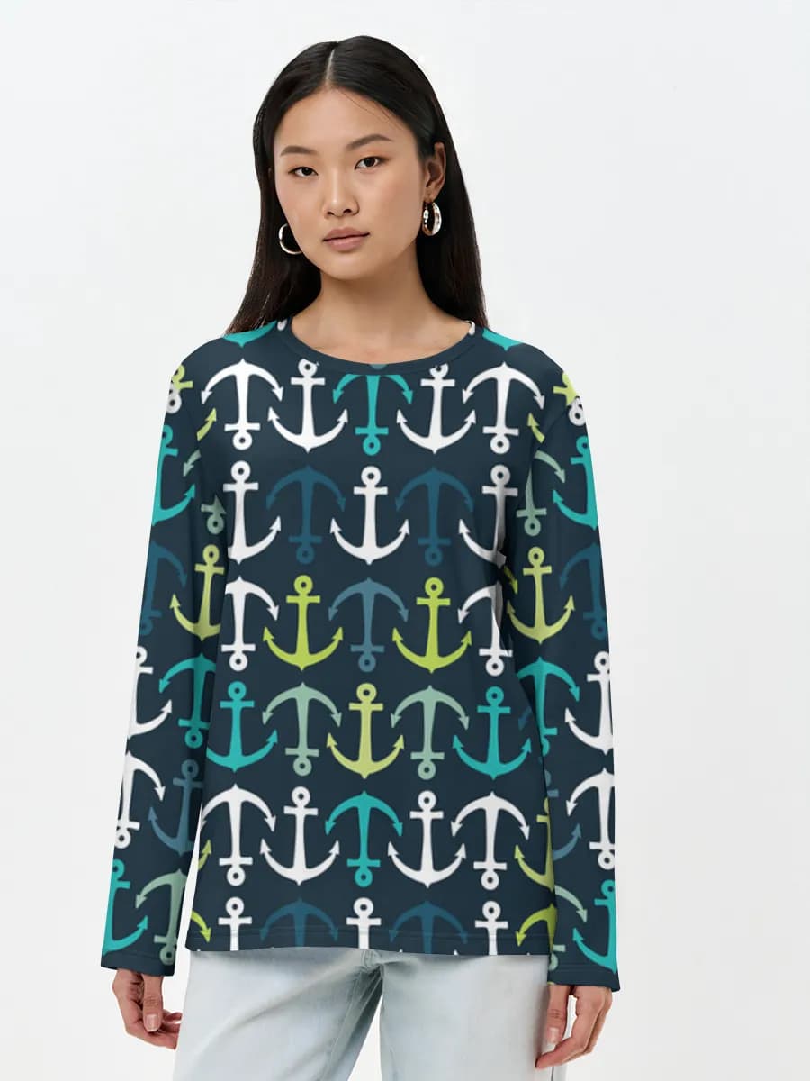 T-shirt Coton Manches Longues Femme