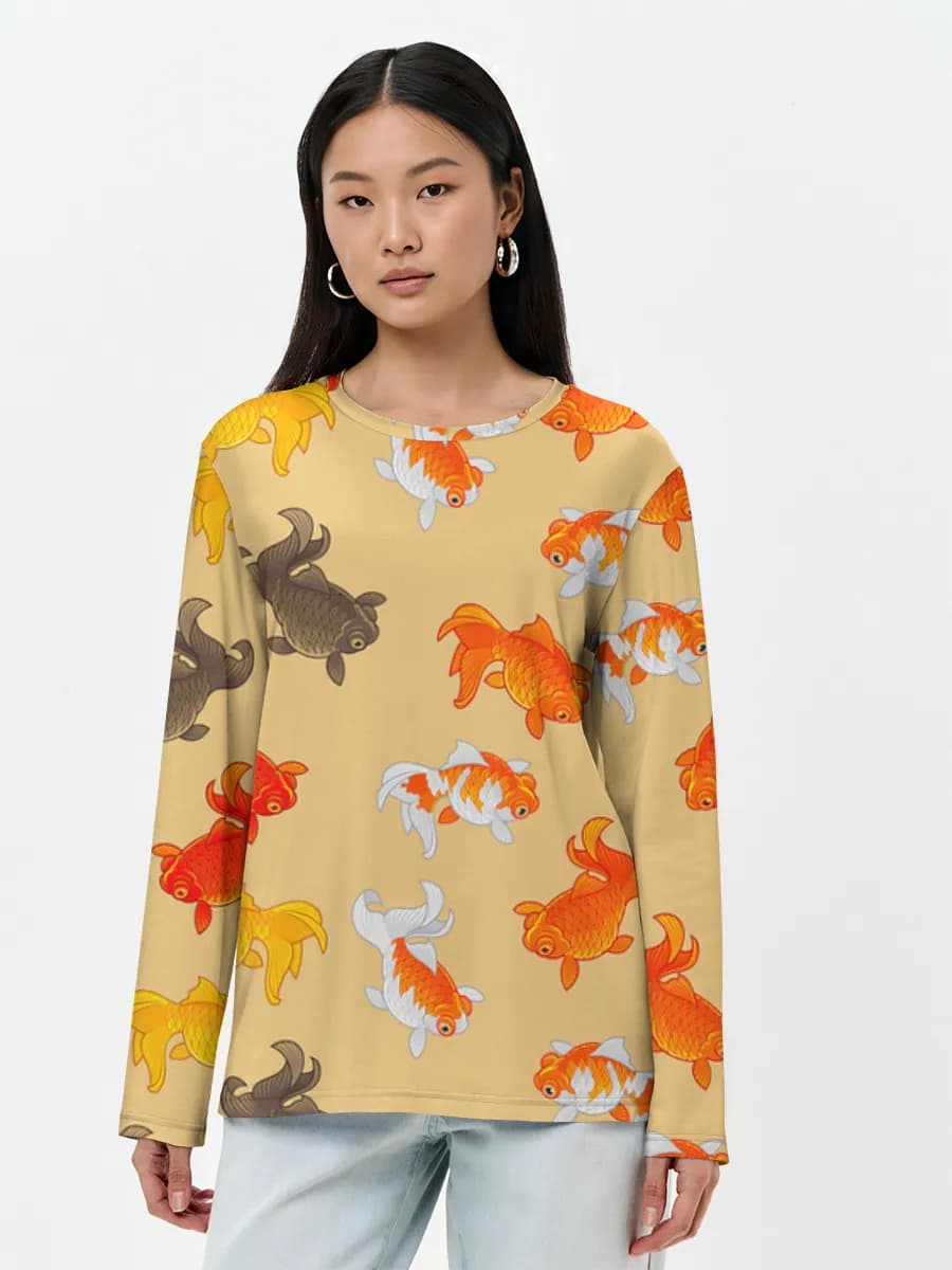 T-shirt Coton Manches Longues Femme