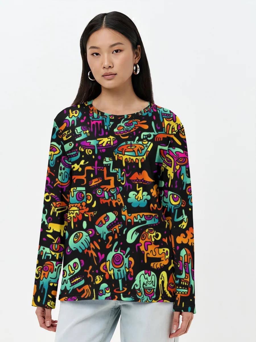 Women's long sleeve shirt. Cotton