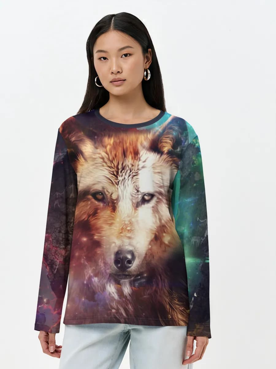 Camisa de manga larga para mujer. Algodón.
