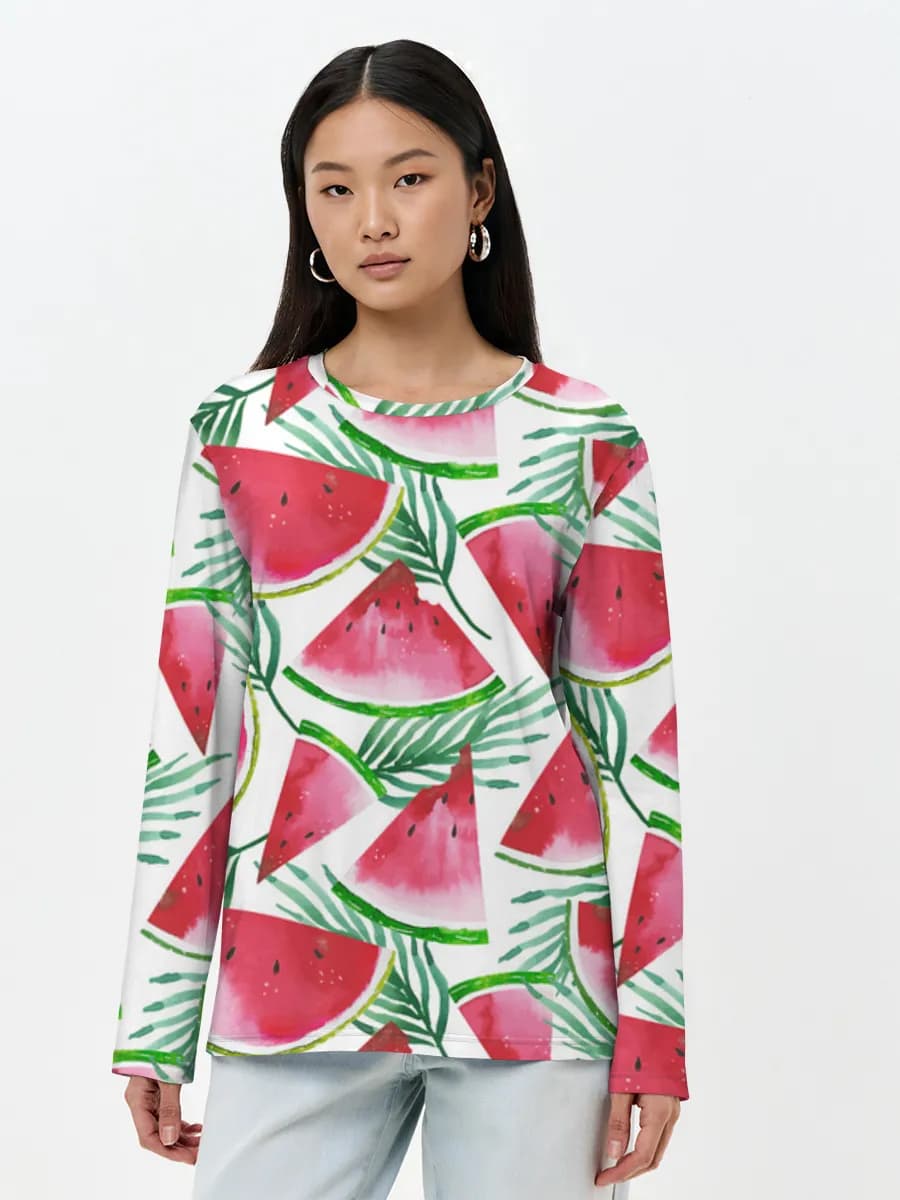 Women's long sleeve shirt. Cotton