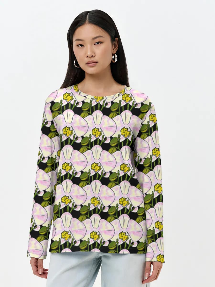 Camisa de manga larga para mujer. Algodón.