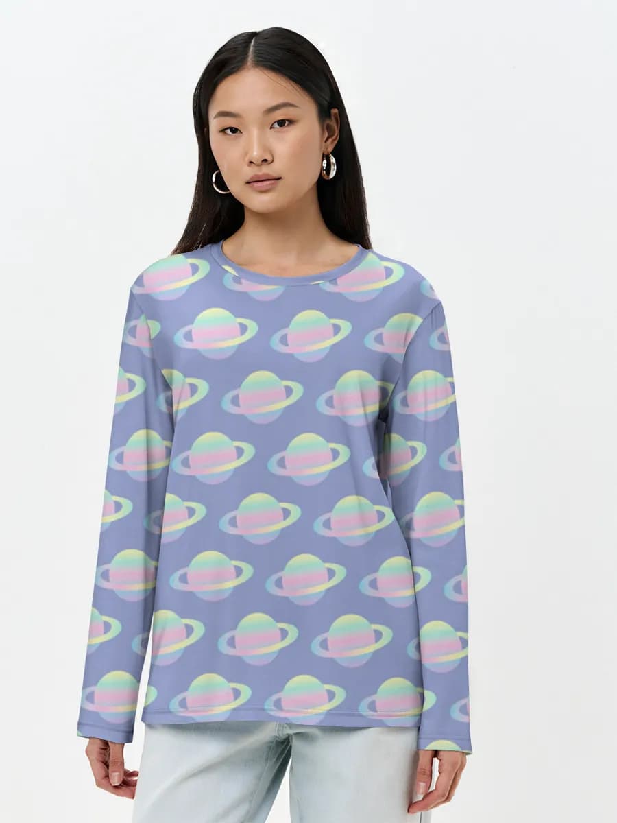 Camisa de manga larga para mujer. Algodón.