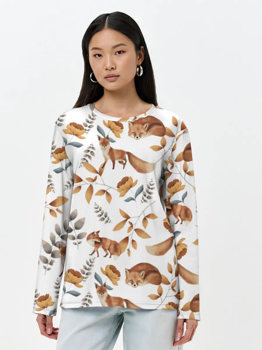 T-shirt Coton Manches Longues Femme