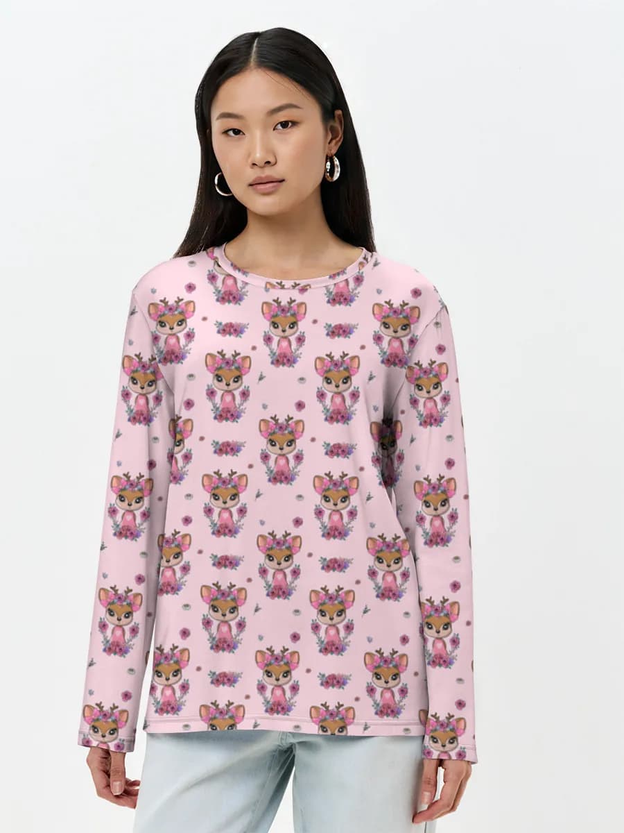 T-shirt Coton Manches Longues Femme