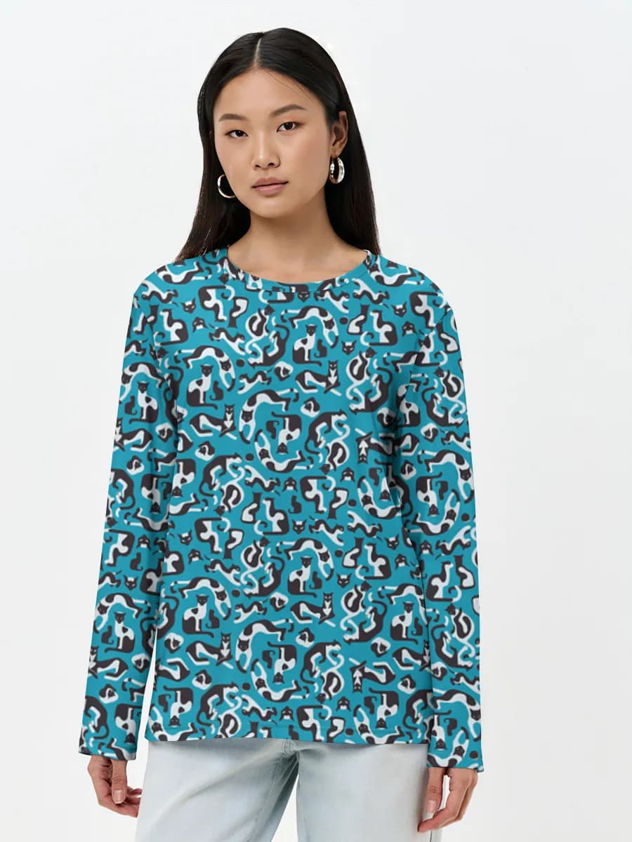Women's long sleeve shirt. Cotton
