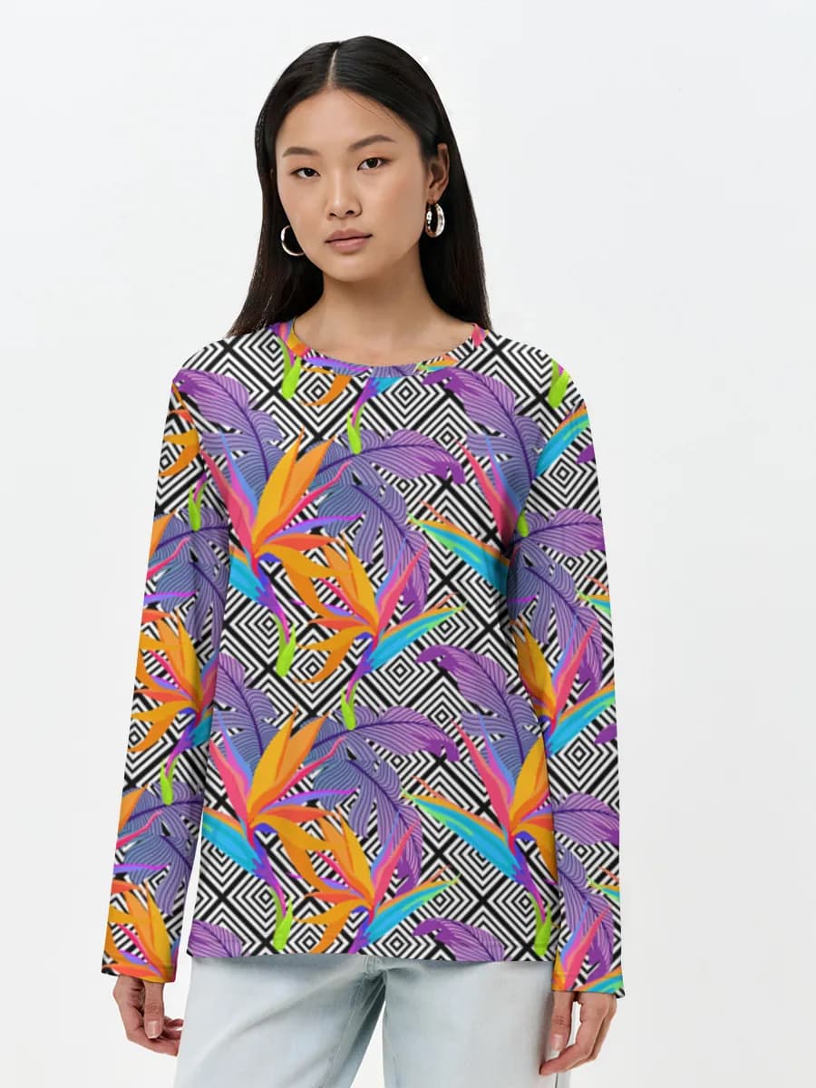 Women's long sleeve shirt. Cotton