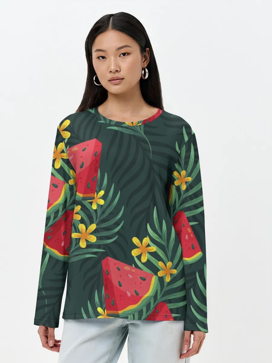 Women's long sleeve shirt. Cotton