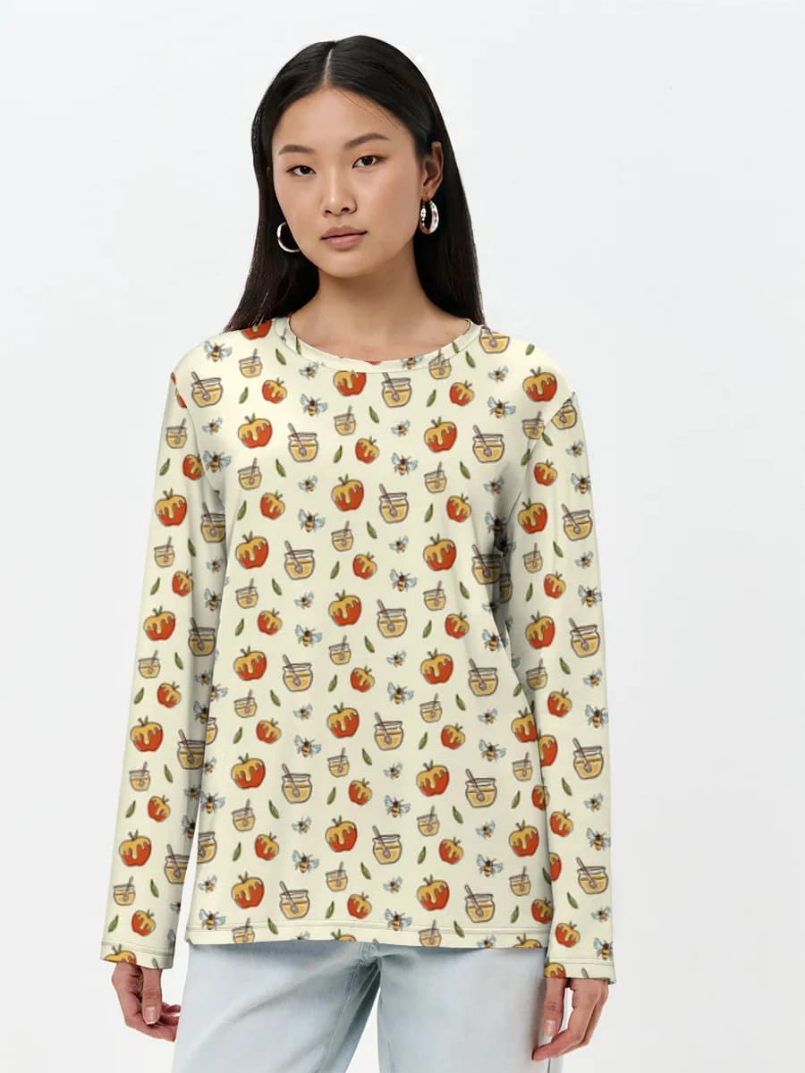 T-shirt Coton Manches Longues Femme