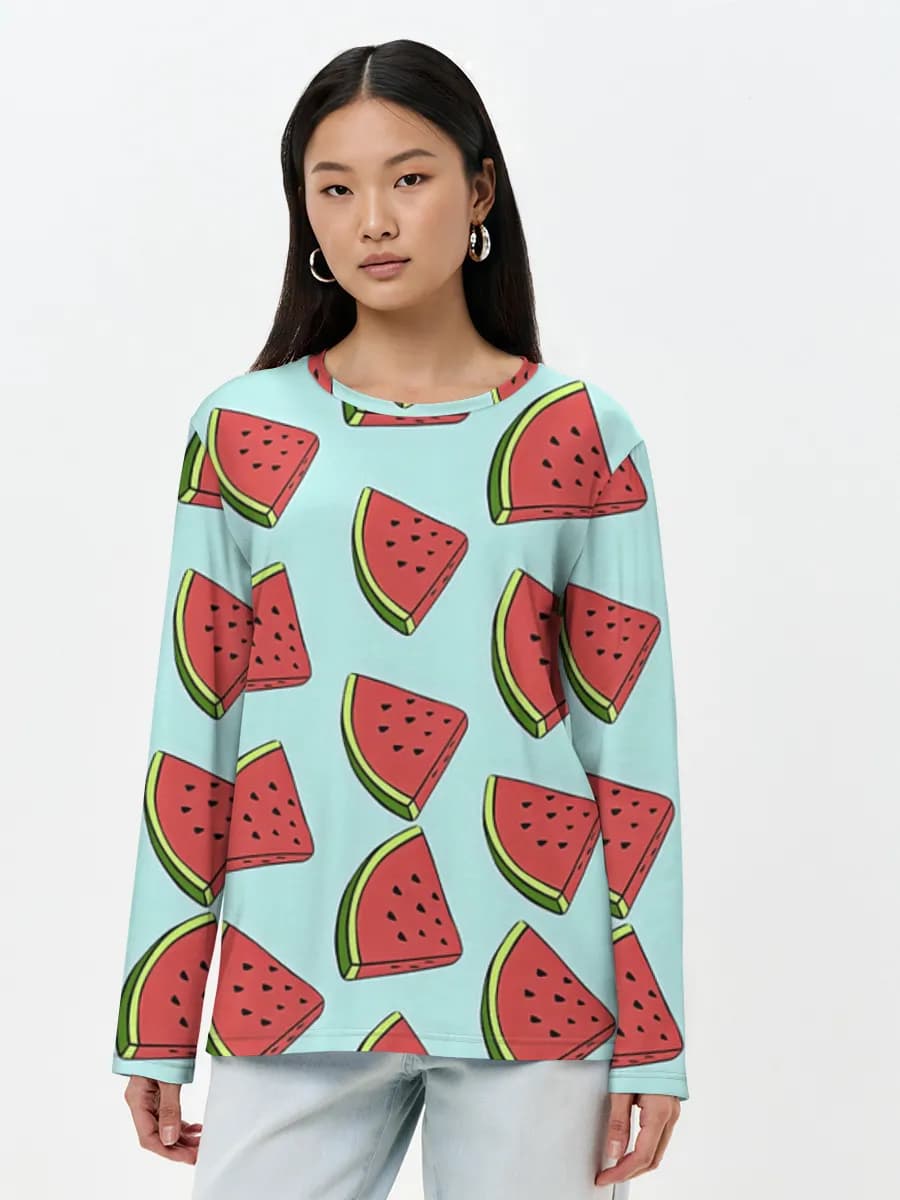 Women's long sleeve shirt. Cotton