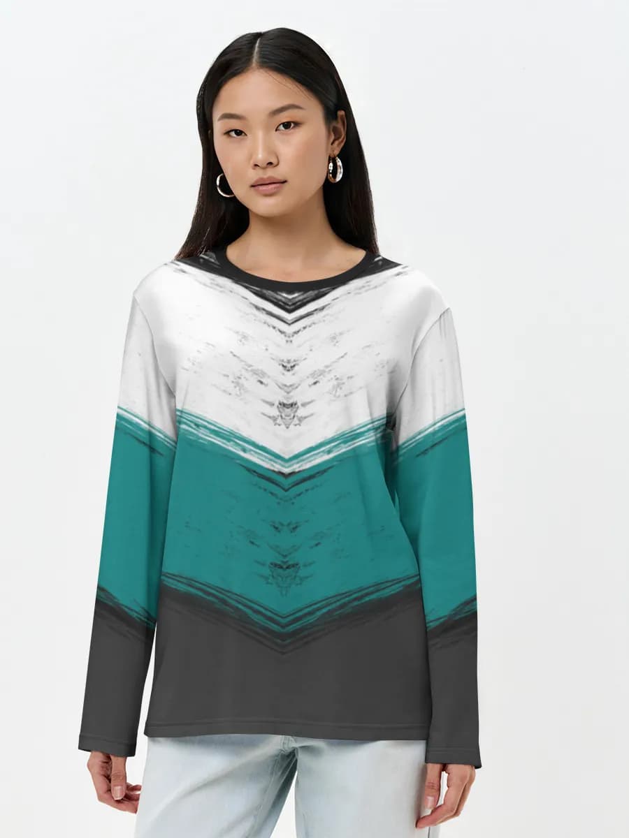 Camisa de manga larga para mujer. Algodón.