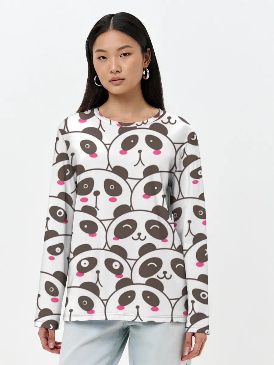 T-shirt Coton Manches Longues Femme
