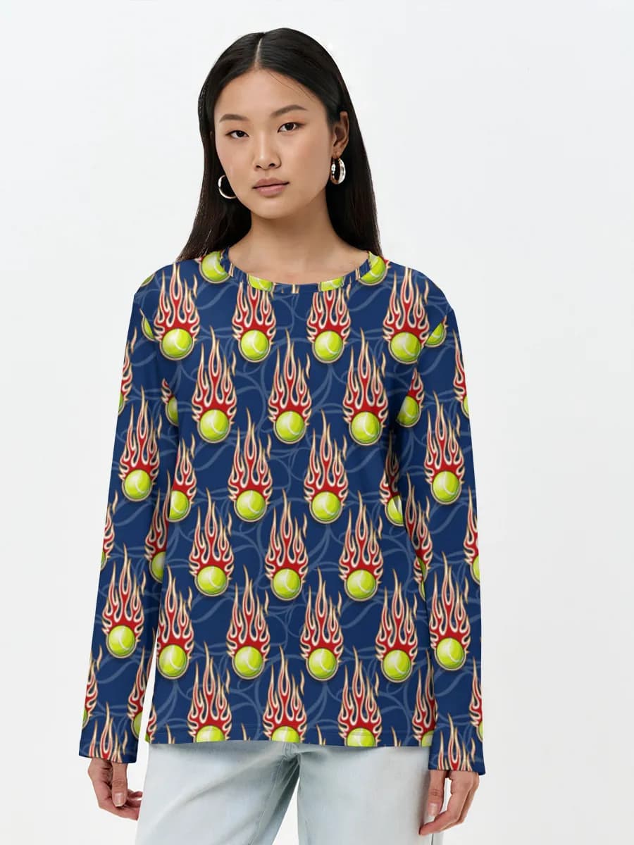 T-shirt Coton Manches Longues Femme