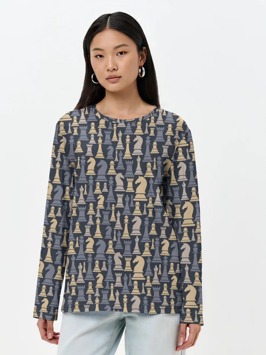 Camisa de manga larga para mujer. Algodón.