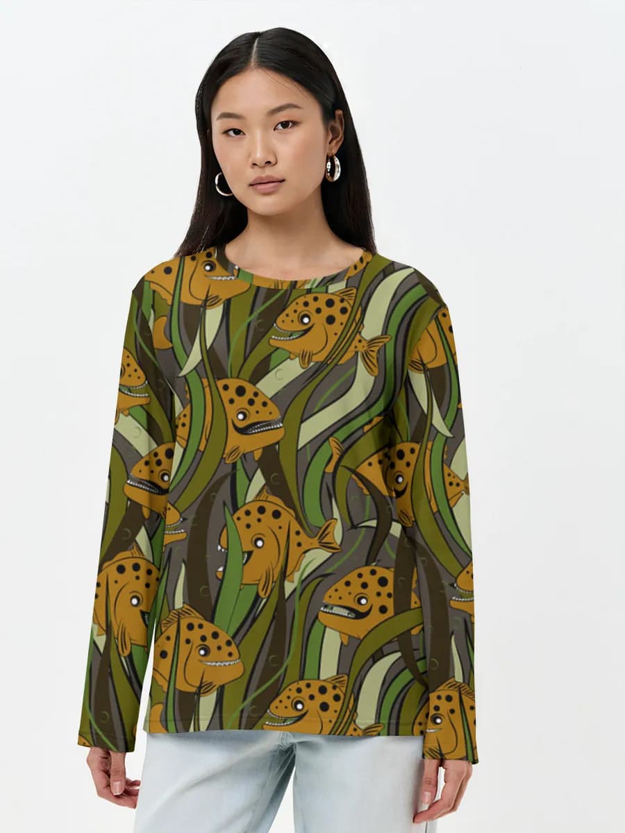 T-shirt Coton Manches Longues Femme