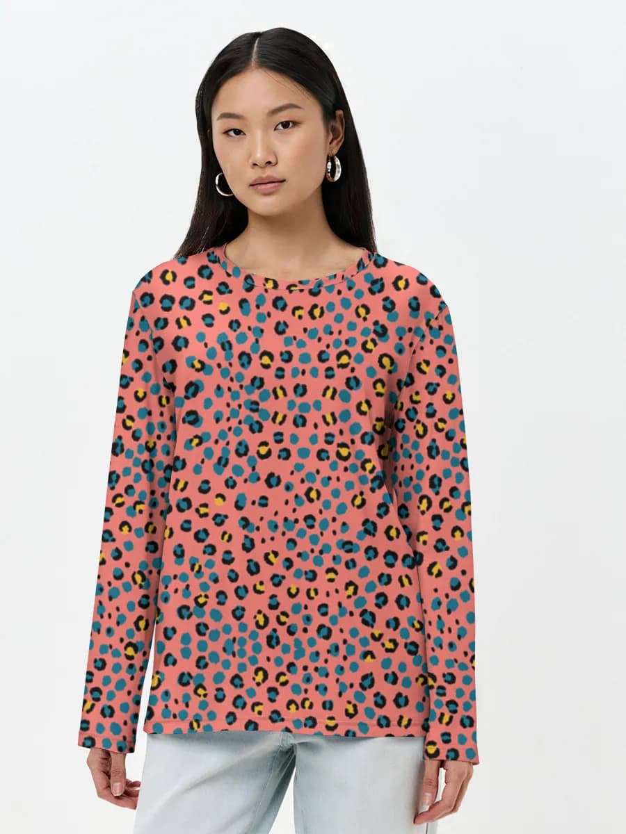 Damen Baumwoll Langarmshirt