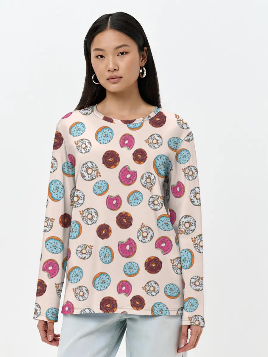 Women's long sleeve shirt. Cotton