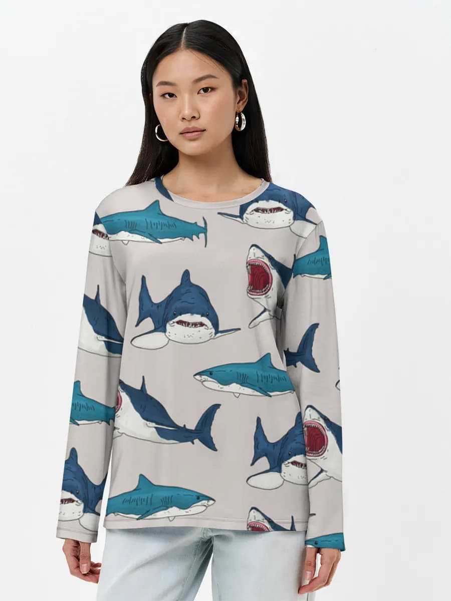 Women's long sleeve shirt. Cotton